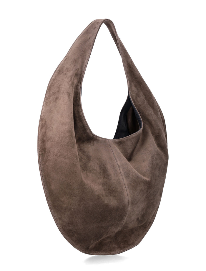 Maeden Market Mute Suede Tote Grey Leather