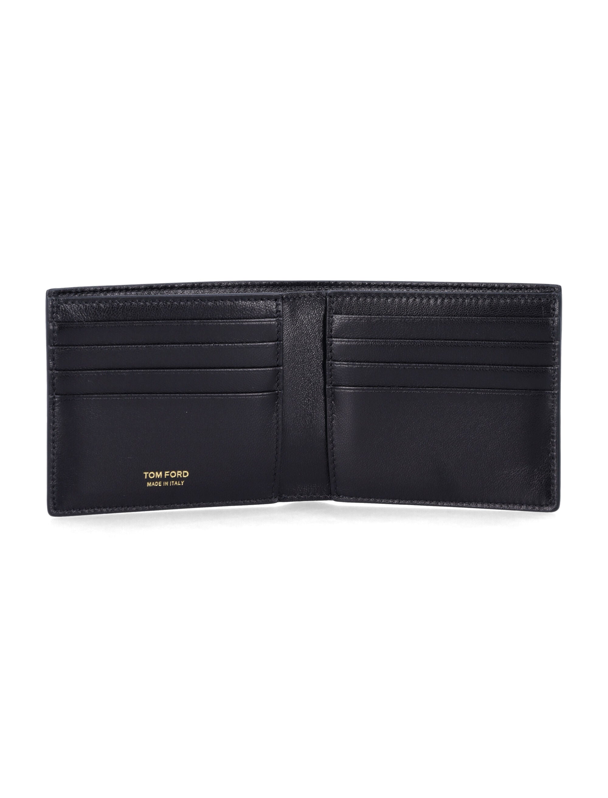 Tom Ford black croc-effect leather bi-fold wallet Upper