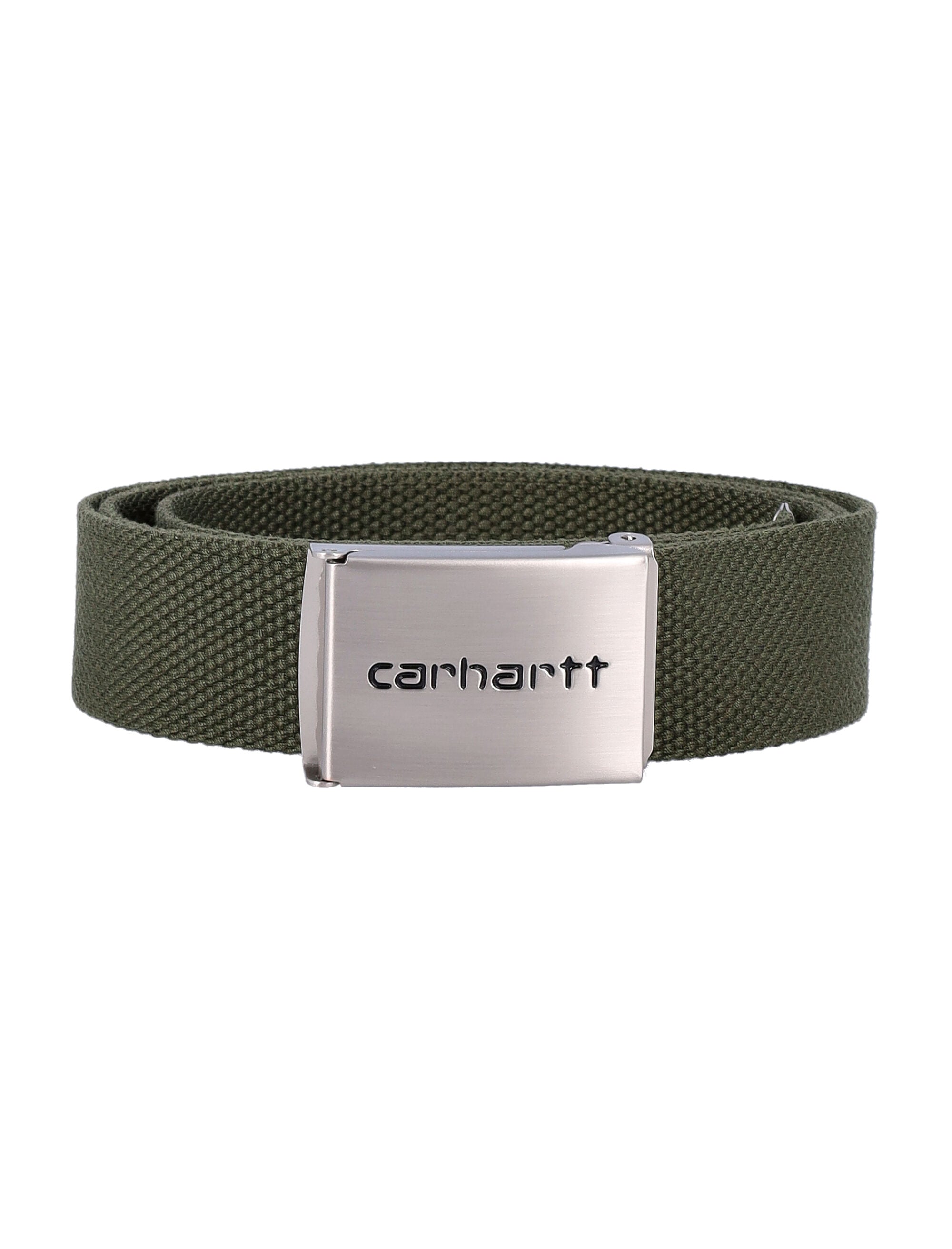 Clip Belt in Canvas by Carhartt WIP Office Green Polyester