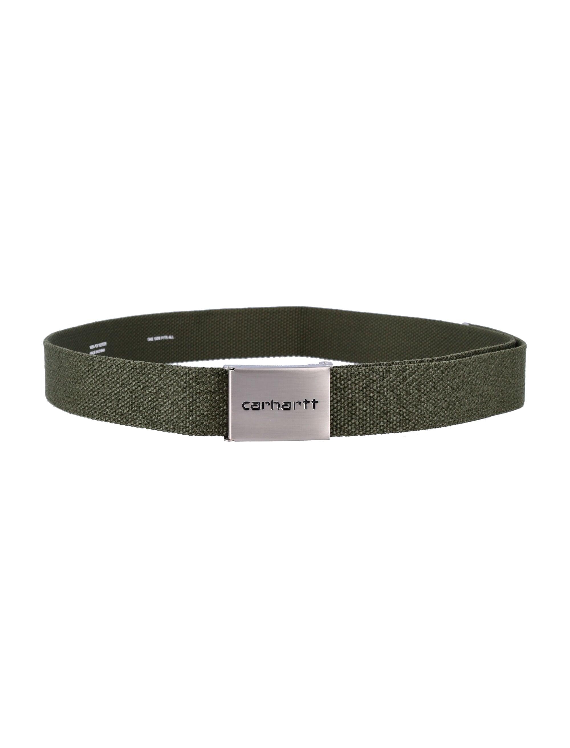 Clip Belt in Canvas by Carhartt WIP Office Green Polyester