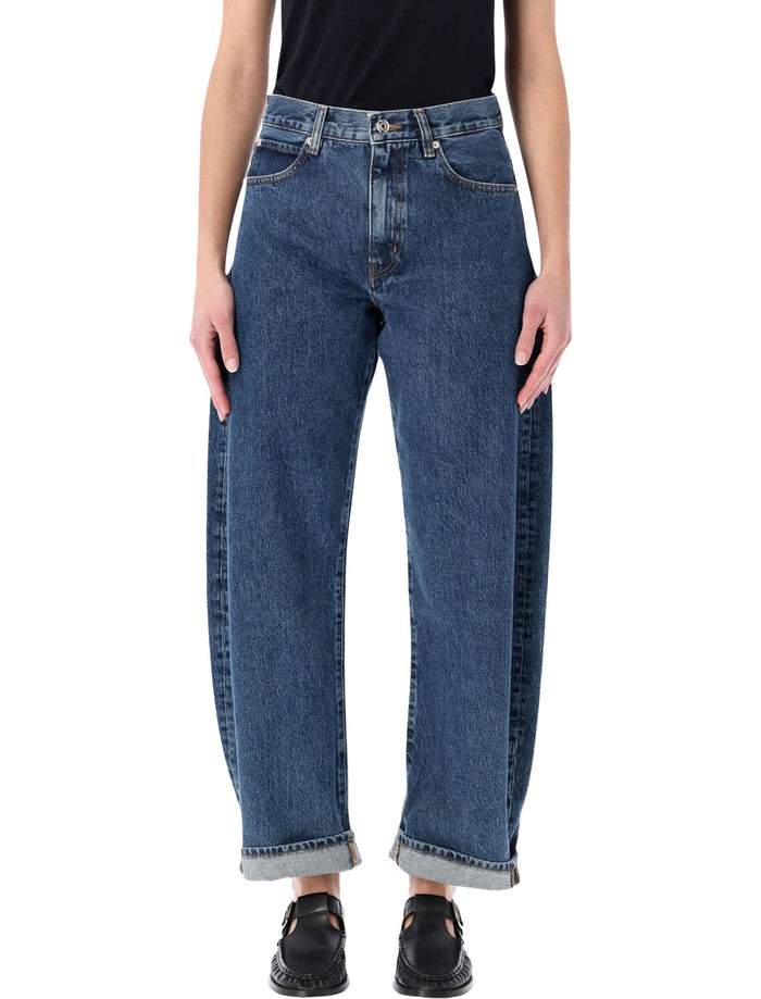 Frame The Bubble High-Rise Jeans Lavish Blue Cotton