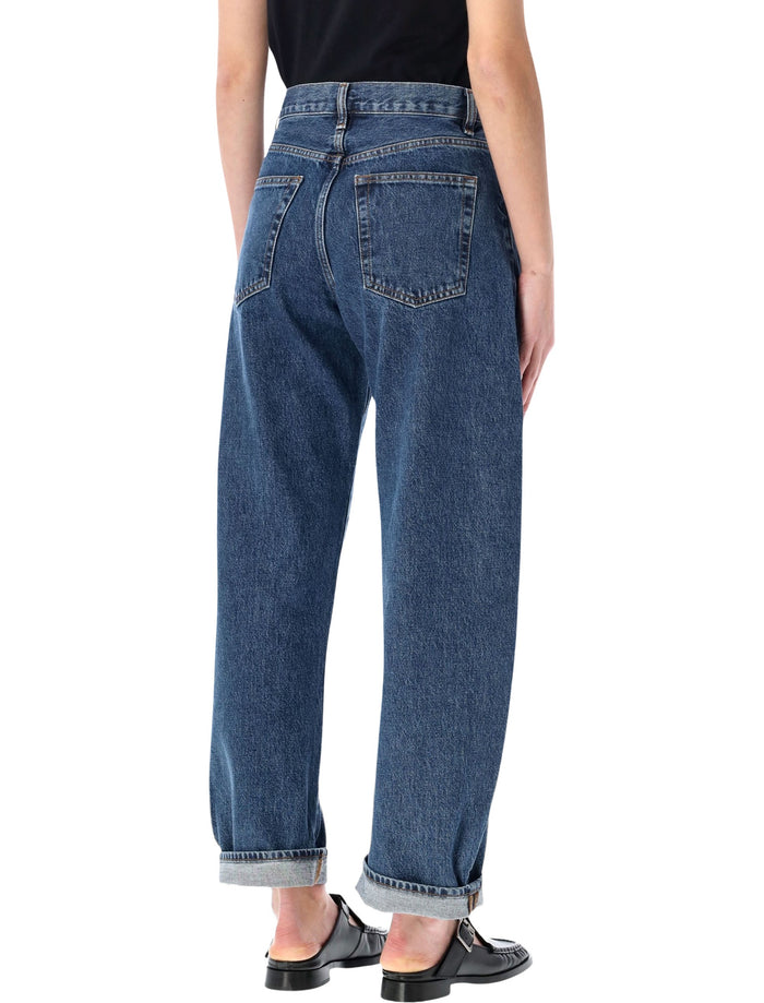 Frame The Bubble high-rise jeans Lavish Blue Cotton