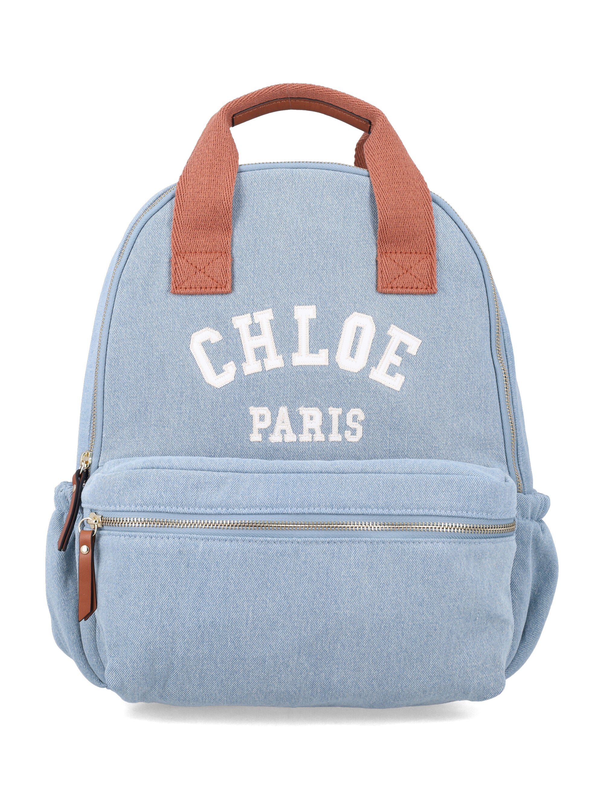 Chloé kids organic denim backpack Blue Cotton Trim