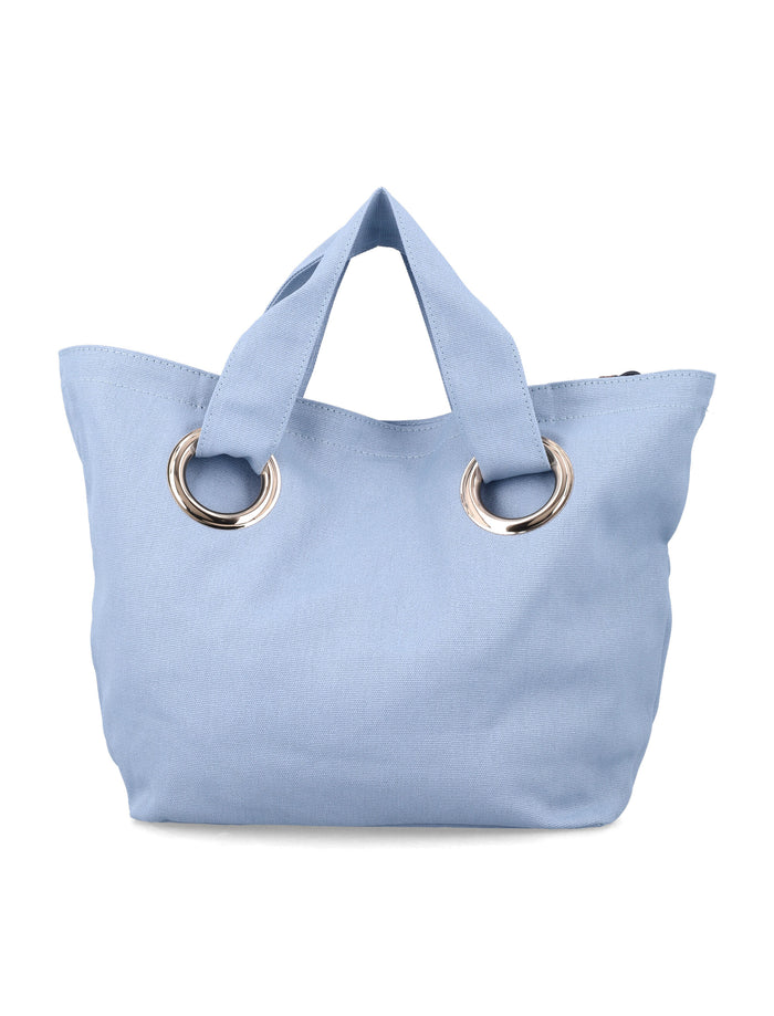Chloé Kids Organic Cotton Tote Bag Blue Trim
