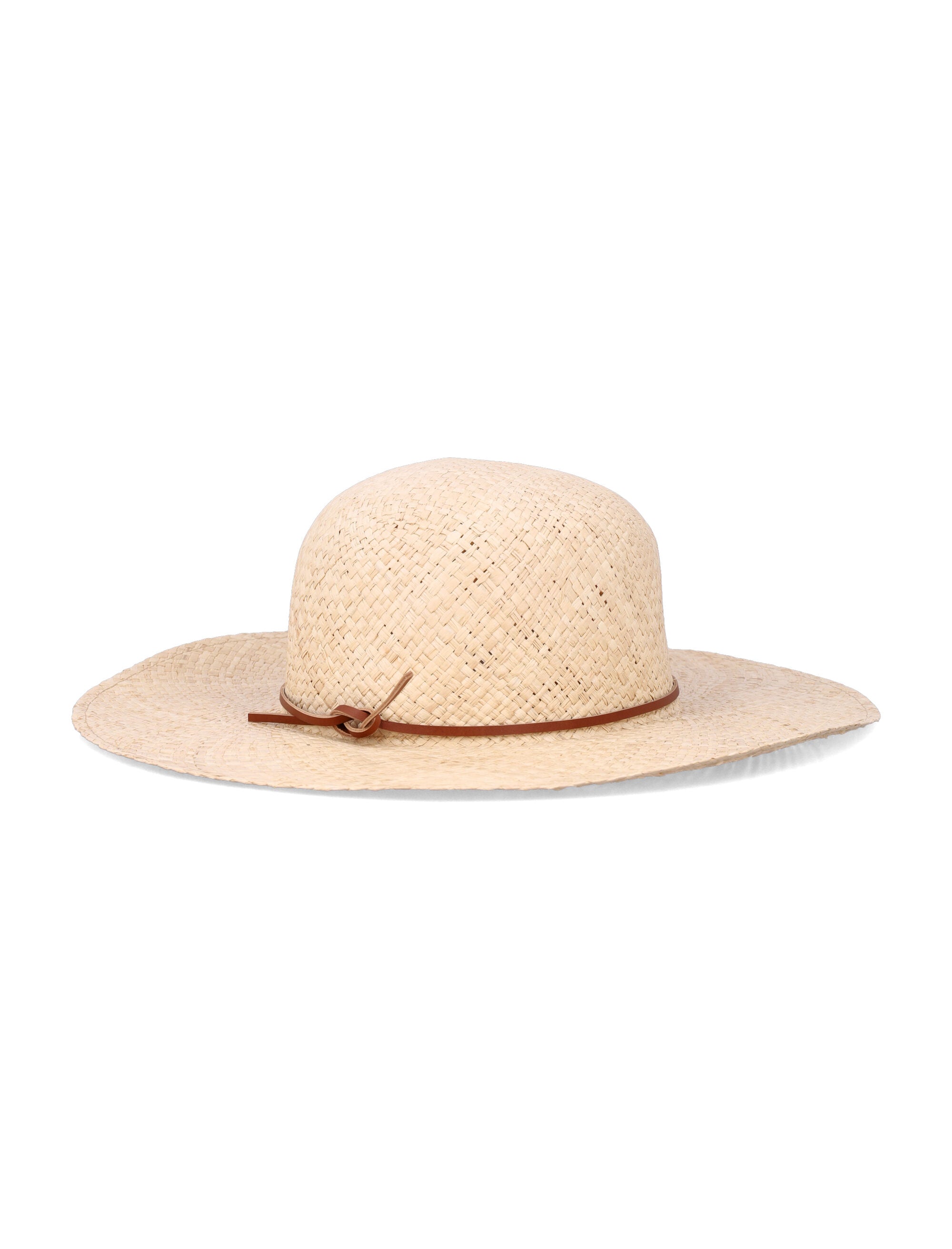 Chloé woven straw girls summer hat Beige Raffia Lining