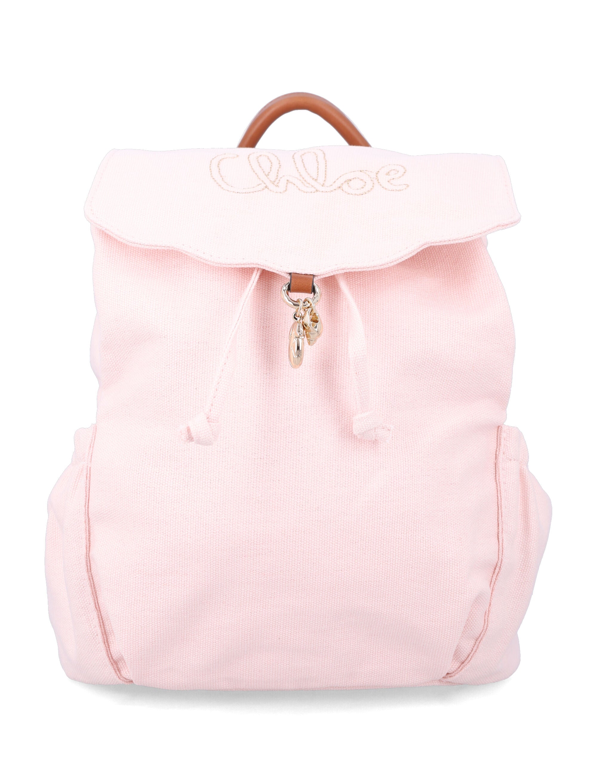 Chloé Kids Mini Backpack Pink Cotton Trim