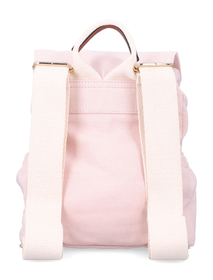 Chloé Kids Mini Backpack Pink Cotton Trim