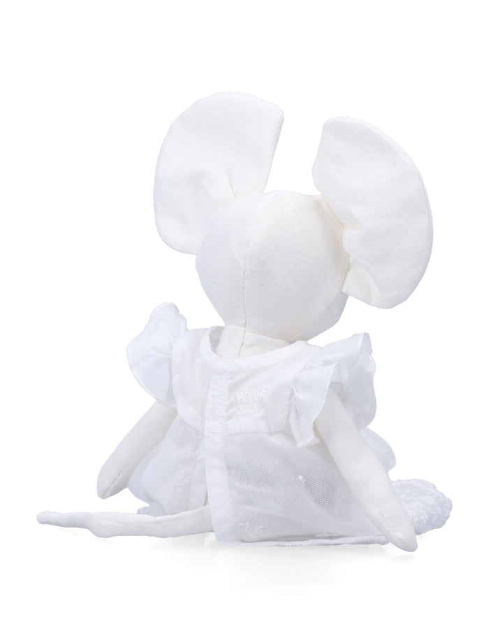 Chloé Baby Plush Mouse Doudou White Linen Toy
