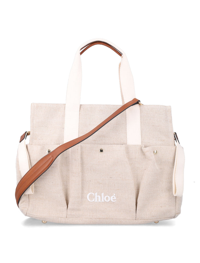 Chloé changing bag Beige Jute Shoulder