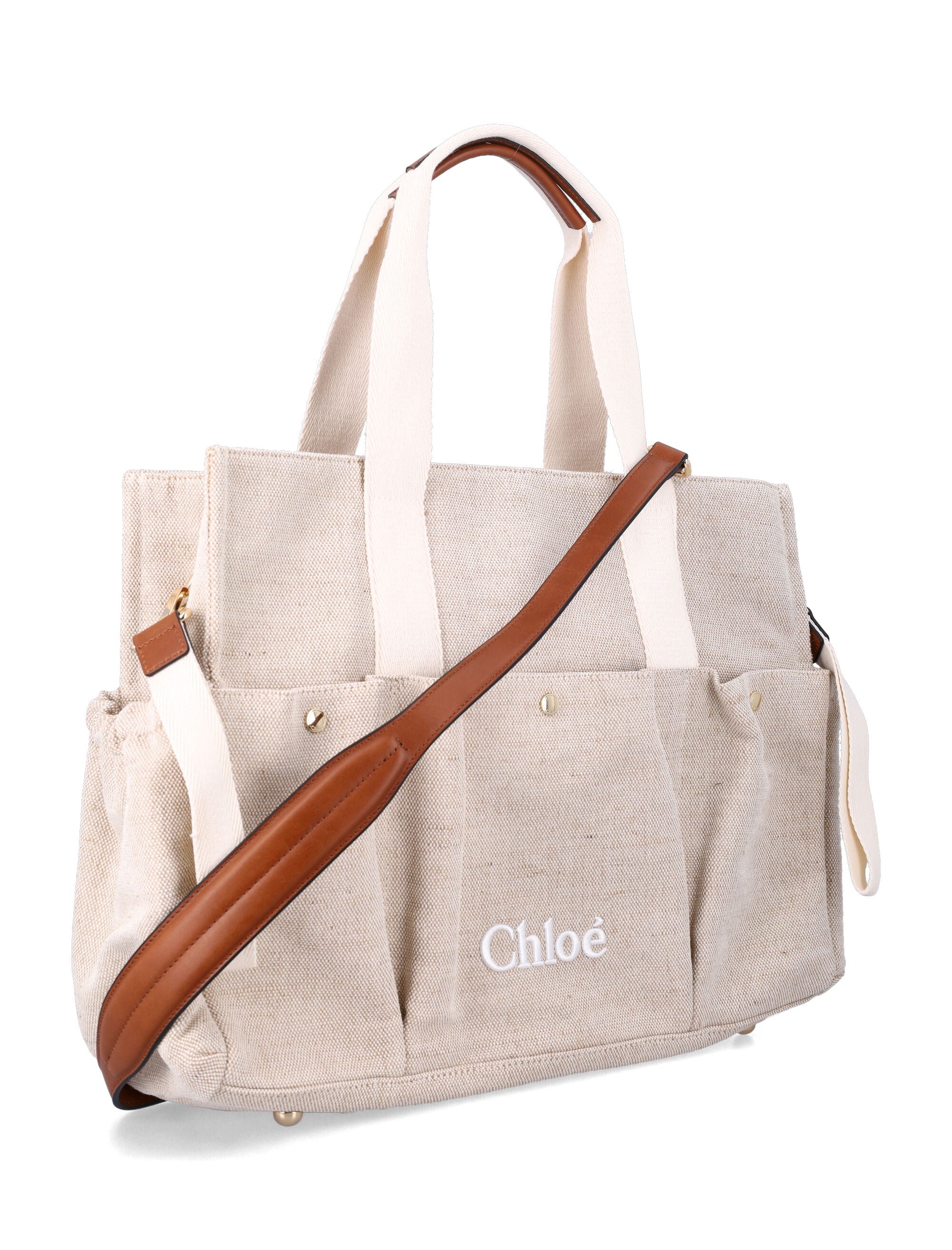 Chloé changing bag Beige Jute Shoulder