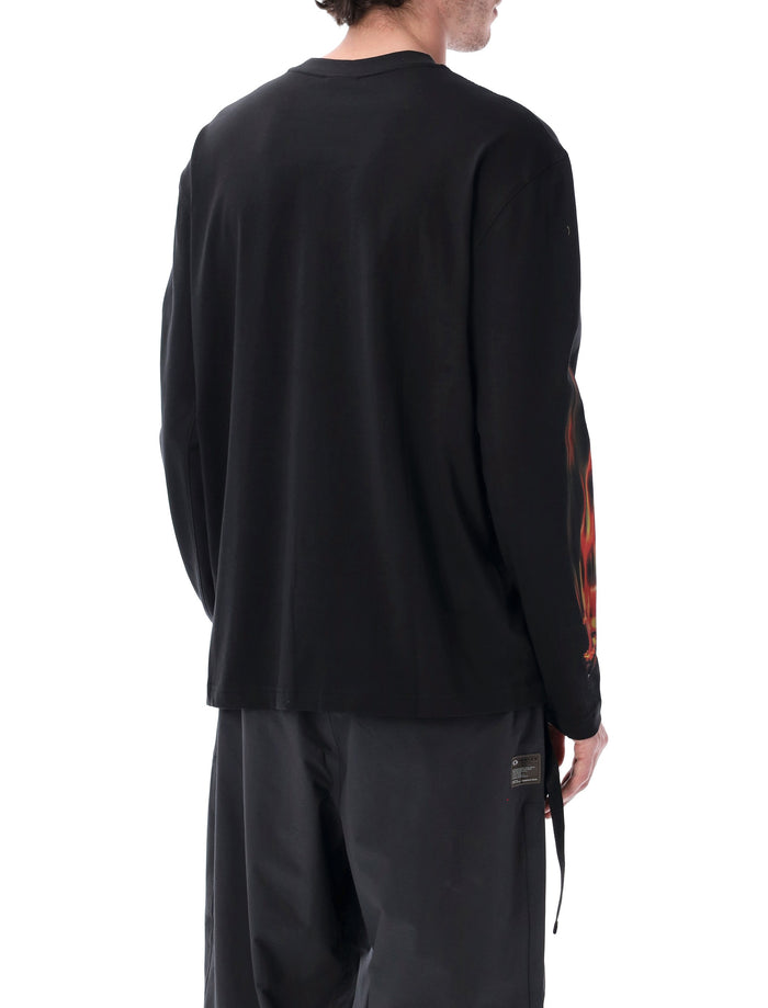 Oakley Heritage Flame Ls Cotton Tee Pitch Black T-shirt