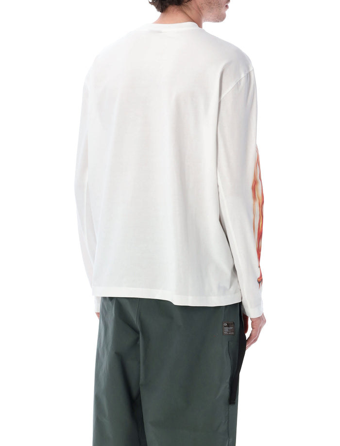 Oakley Heritage Flame Ls Cotton Tee White T-shirt