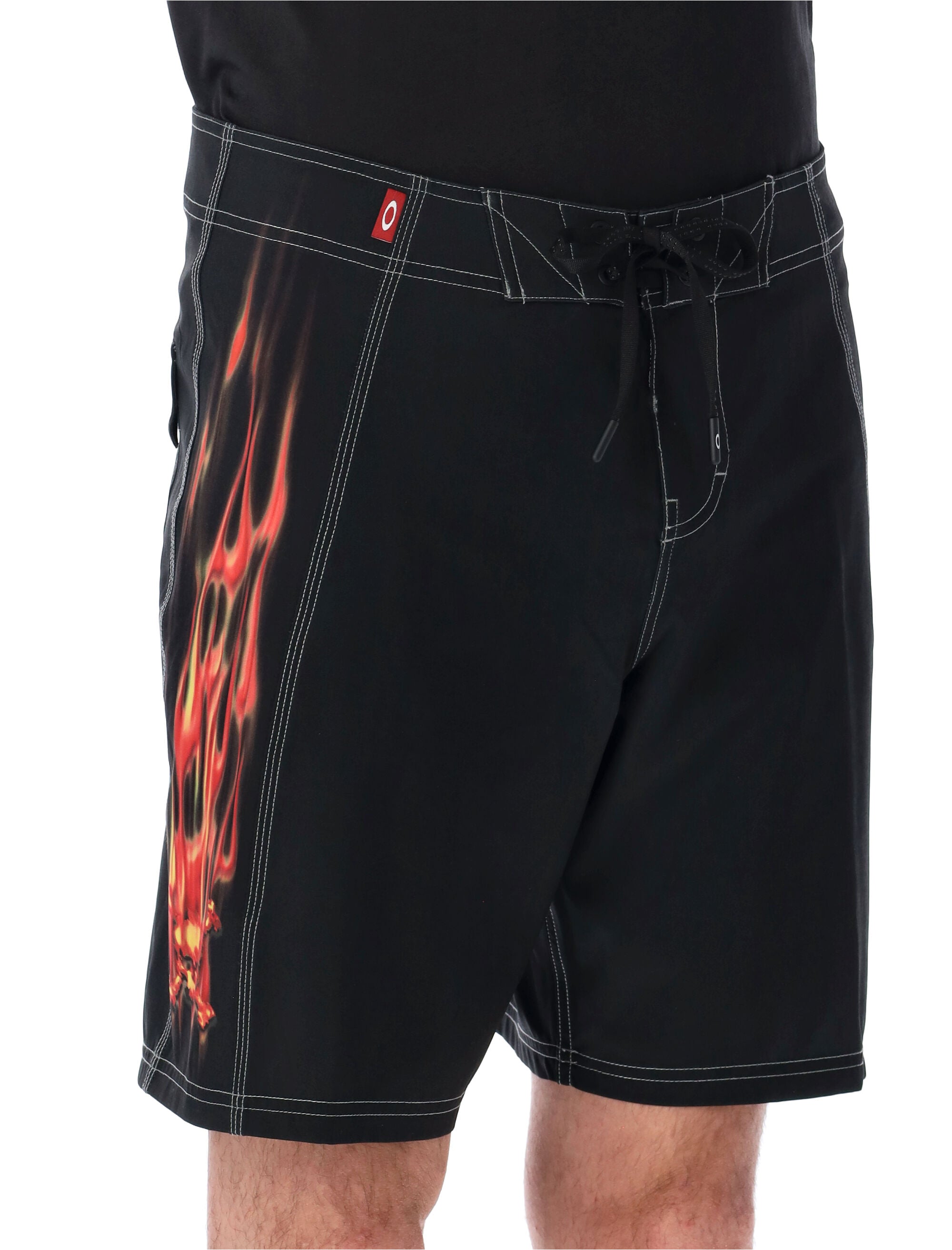 Oakley Heritage Flame Boardshorts Pitch Black Recycled Polyester Swimwear