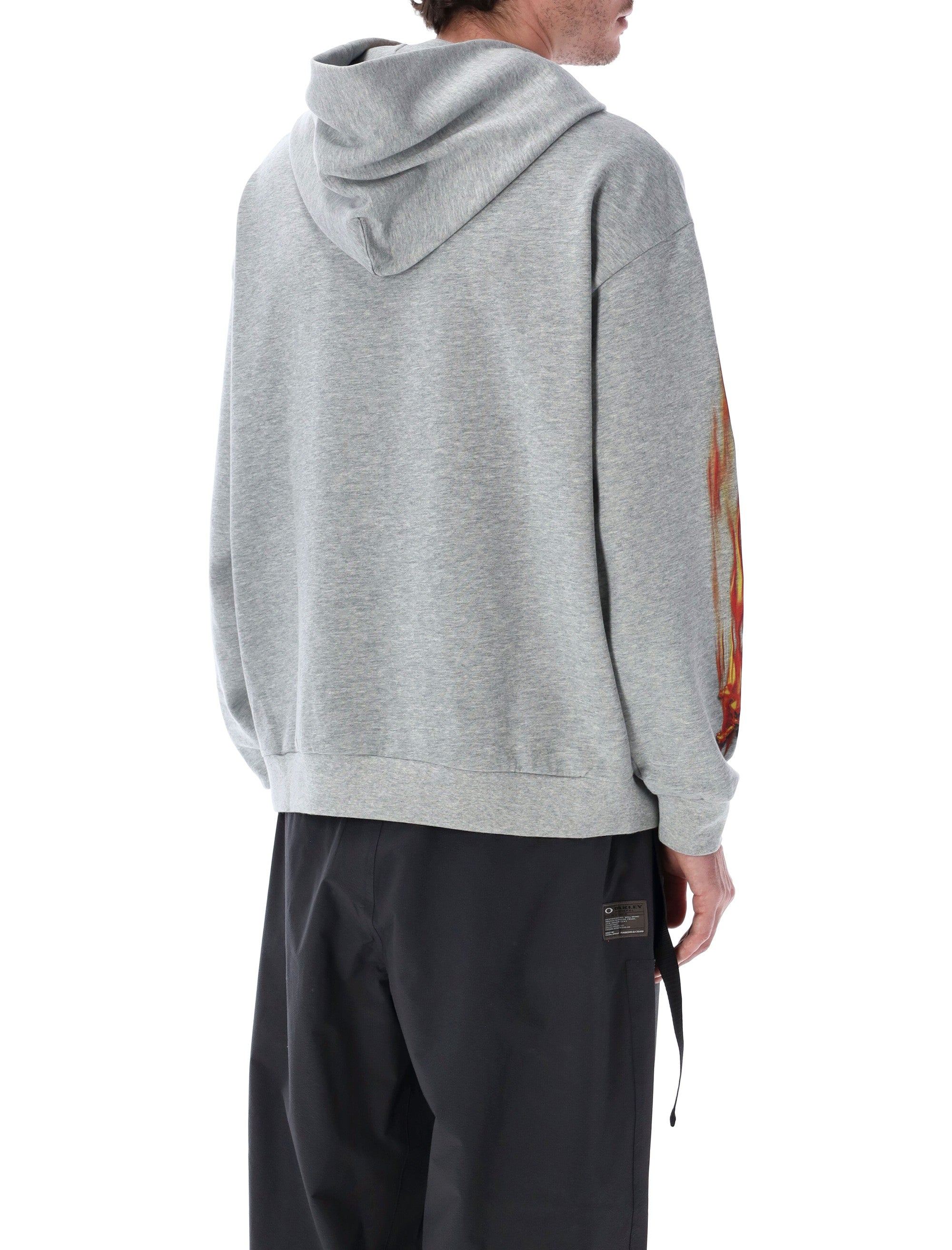 Oakley Graphic Print Cotton-Blend Hoodie Granite Hthr Sweatshirt
