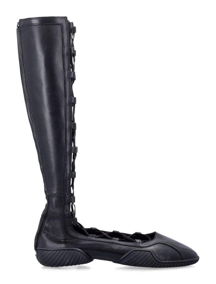 Miista Mathilda Gladiator Ballerinas Black Upper Flat Shoes