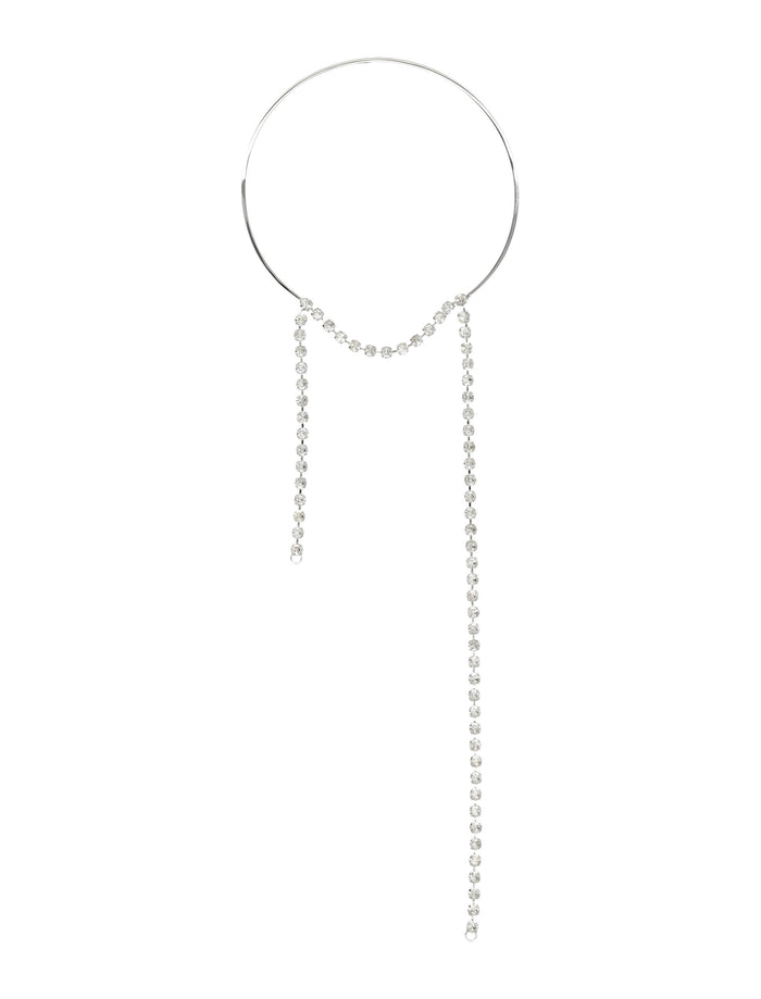 MM6 Maison Margiela crystal necklace Silver Brass