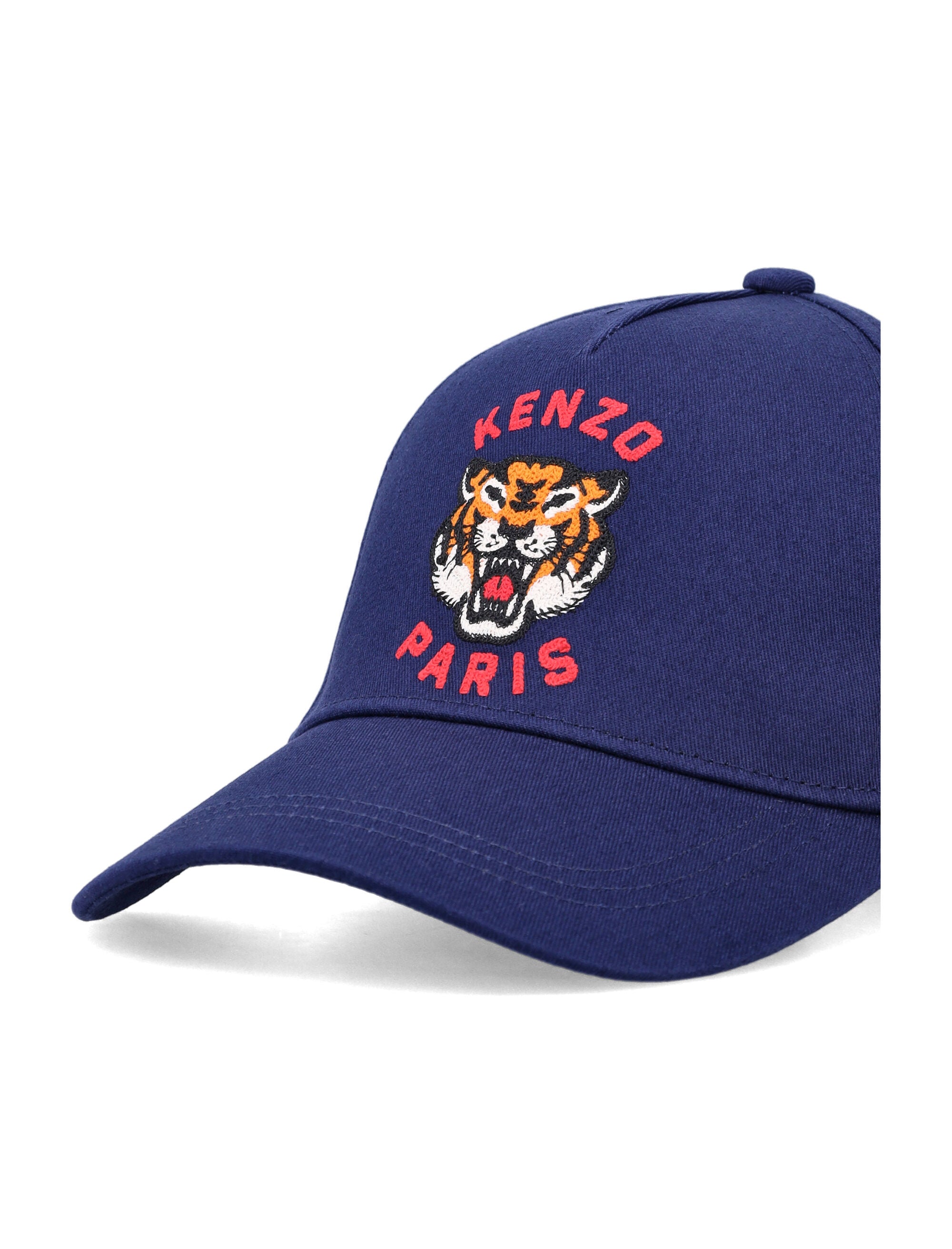 Kenzo Kids embroidered cotton twill cap Navy Hat