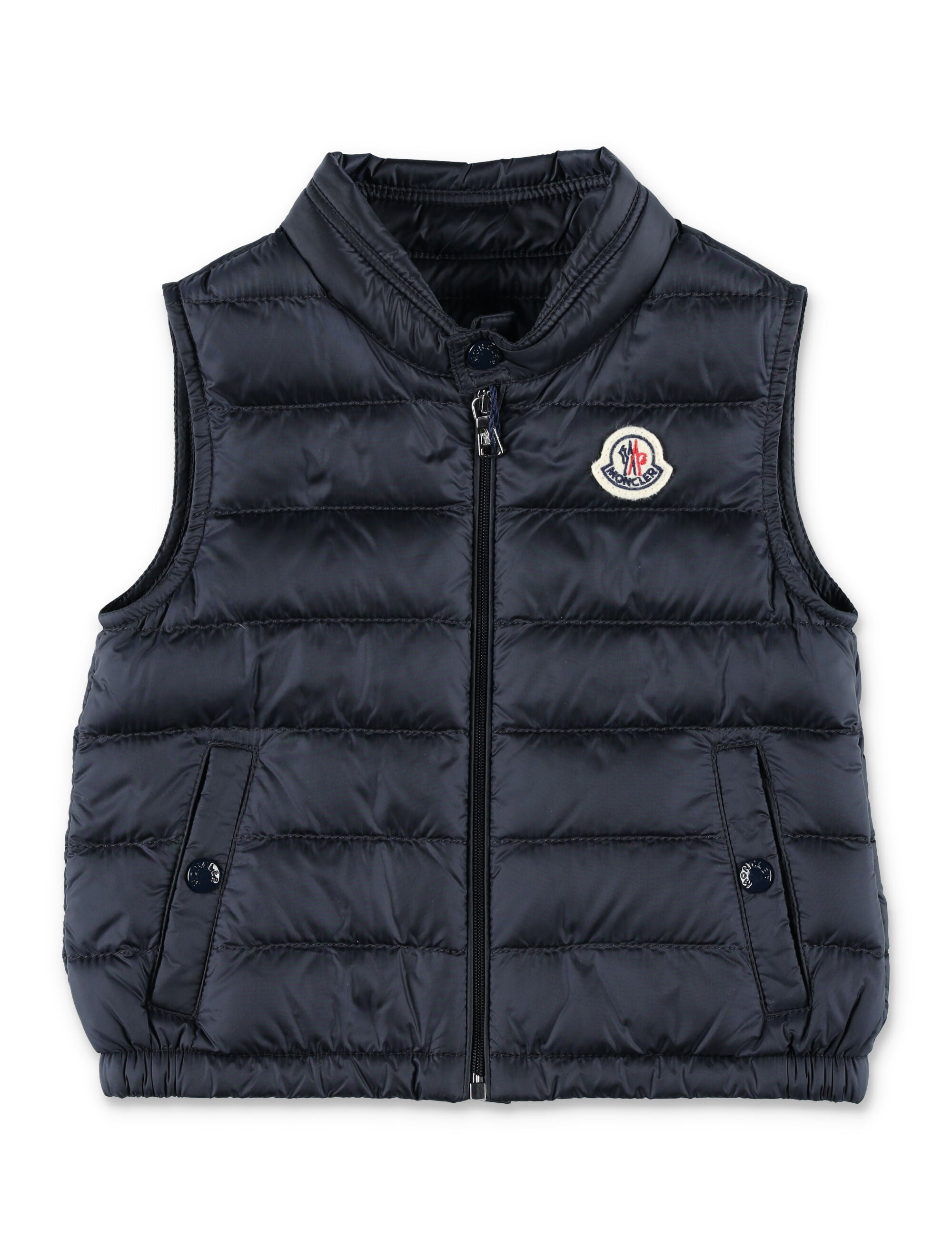 Moncler New Amaury down vest for baby Navy Polyamide Lining