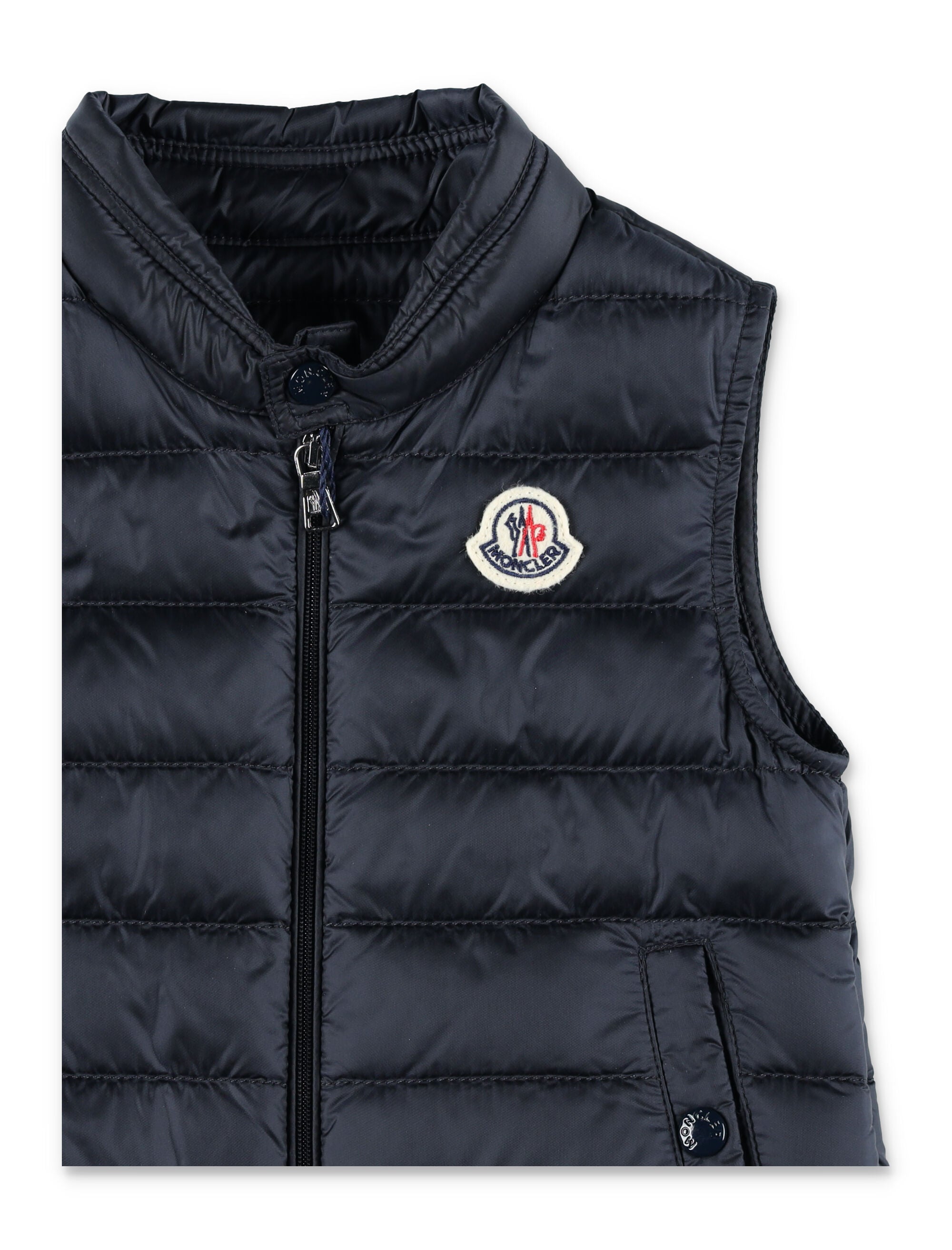 Moncler New Amaury down vest for baby Navy Polyamide Lining
