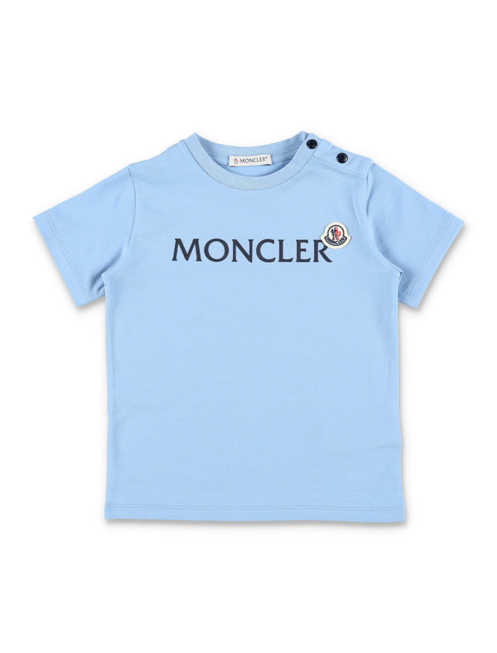 Moncler logo t-shirt and shorts set Blue Cotton