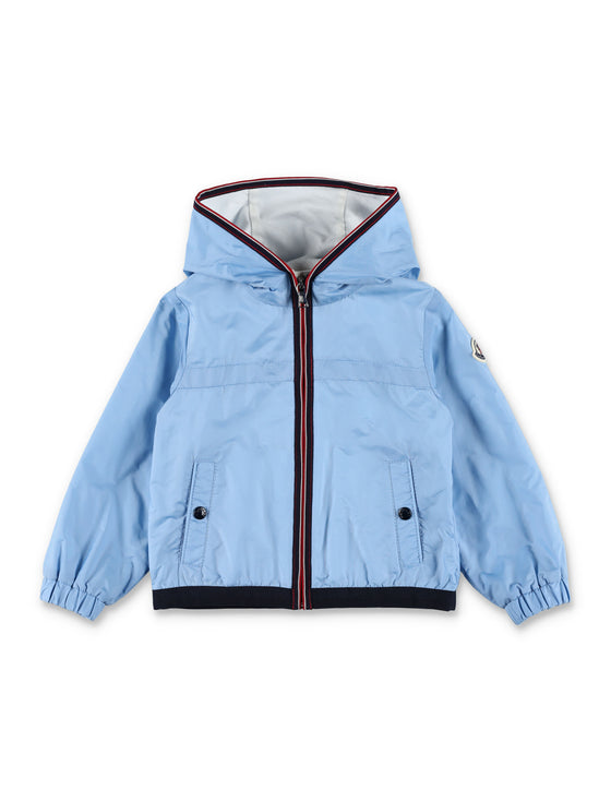Moncler Anton Rain Jacket For Baby Blue Polyamide Lining