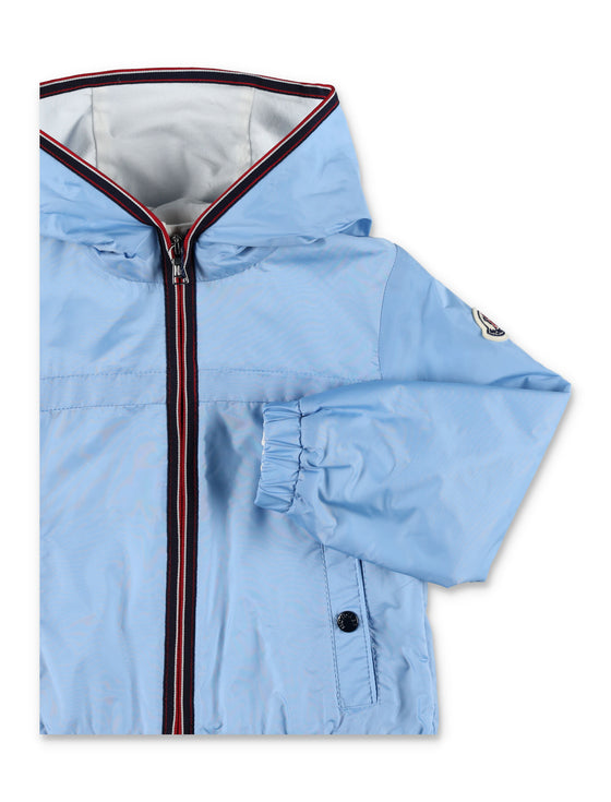 Moncler Anton Rain Jacket For Baby Blue Polyamide Lining