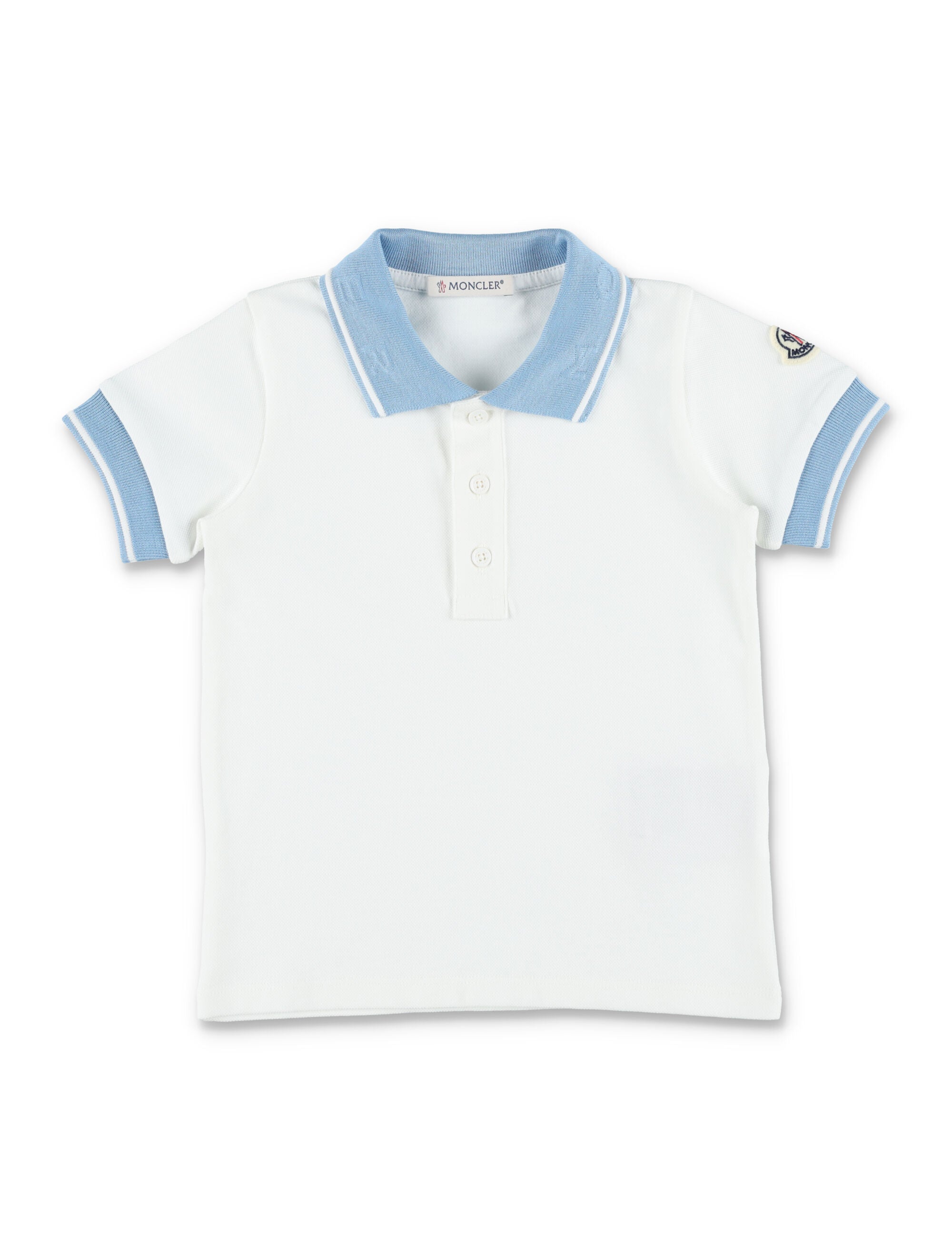 Moncler baby piqué polo shirt White Cotton Tshirt