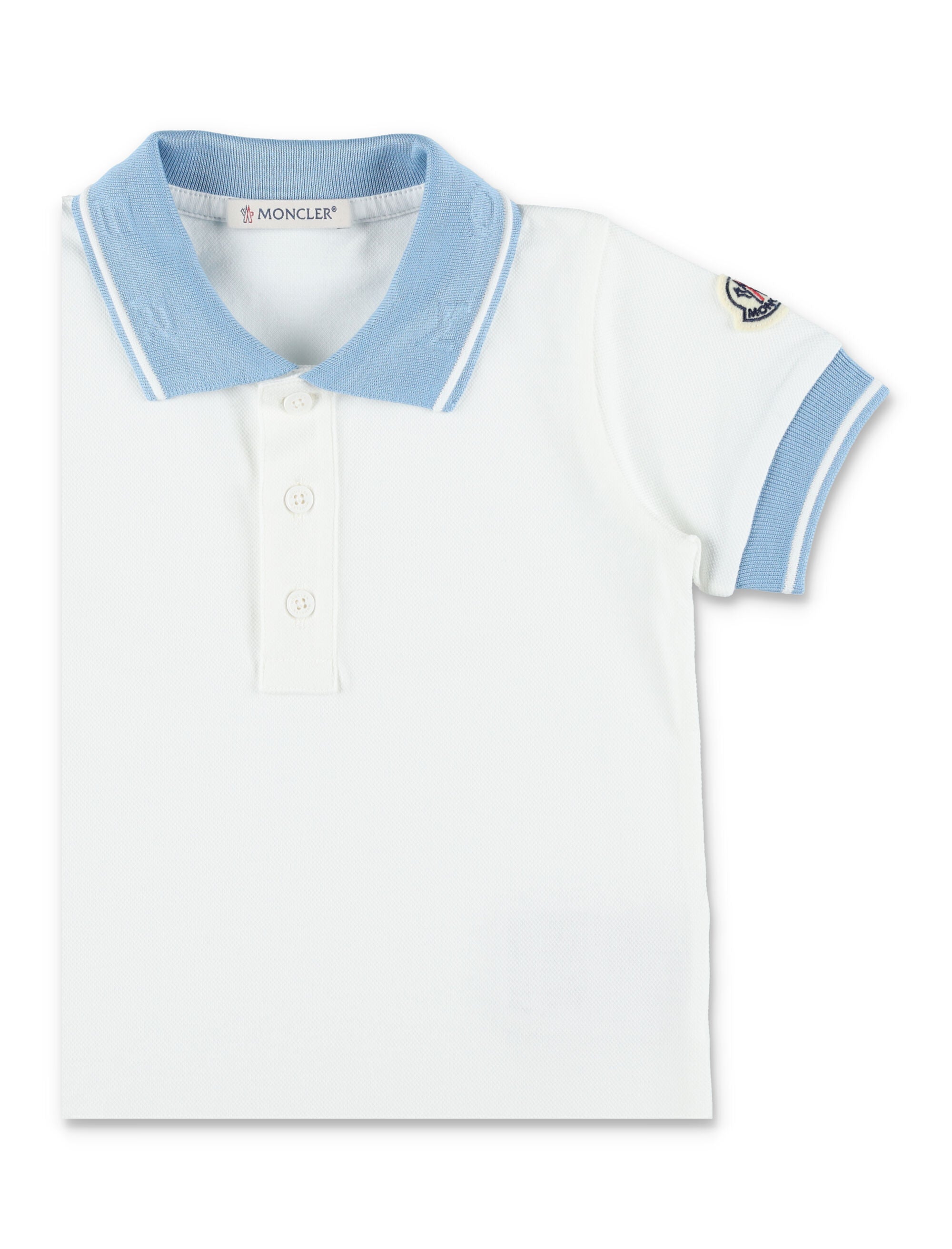 Moncler baby piqué polo shirt White Cotton Tshirt