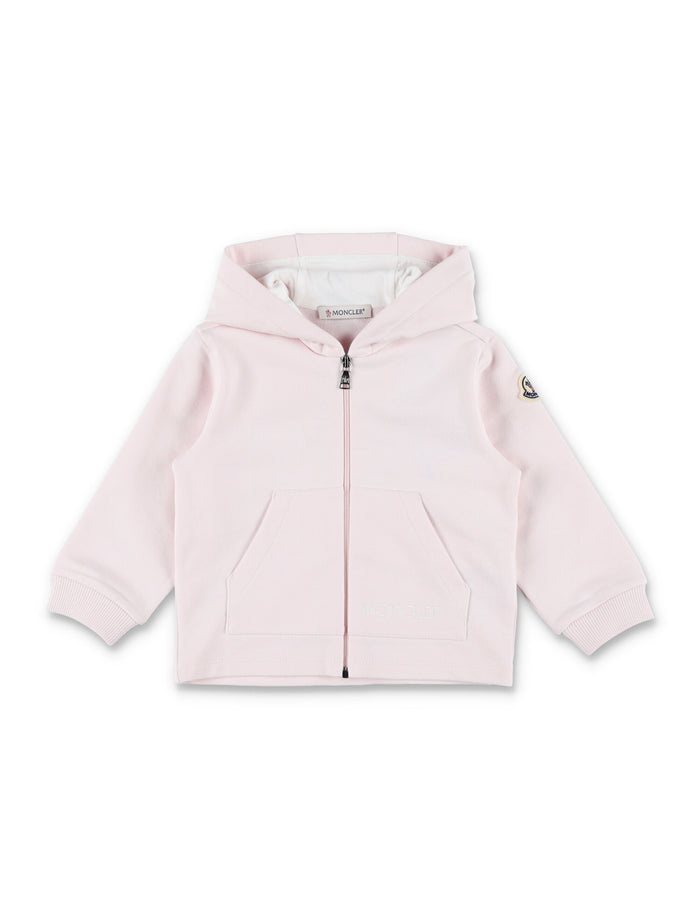 Moncler fleece hoodie and jogging set for baby Rose Cotton
