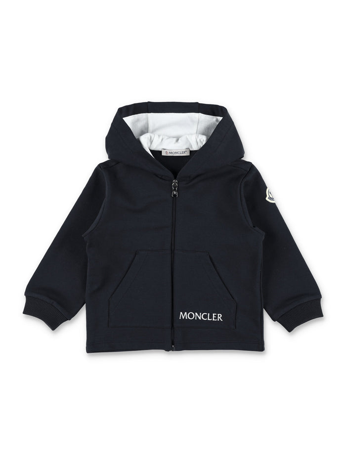 Moncler fleece hoodie and jogging set for baby Navy Cotton