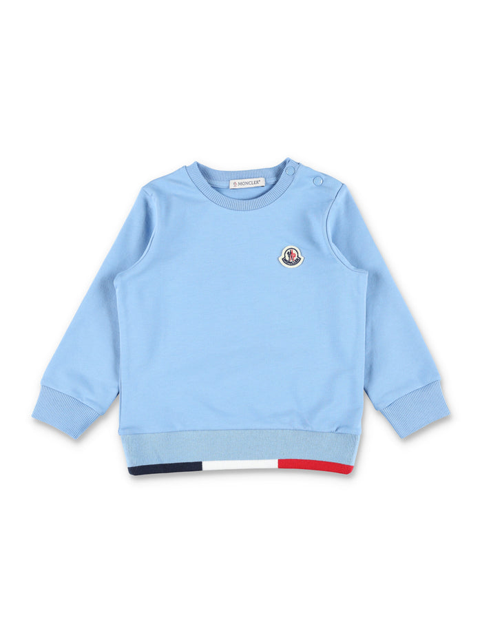 Moncler fleece jogging set for baby Blue Cotton