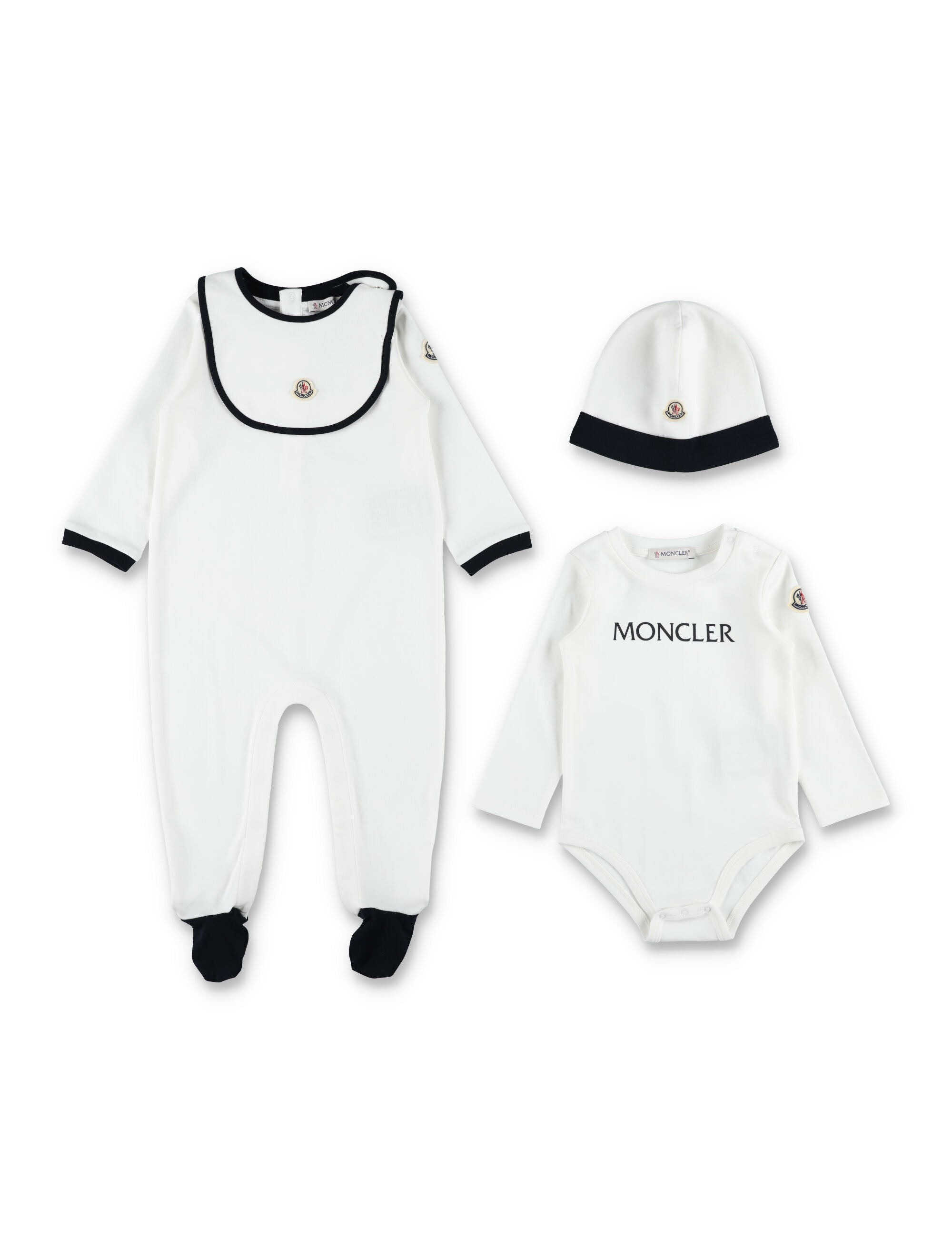 Moncler newborn cotton gift set White