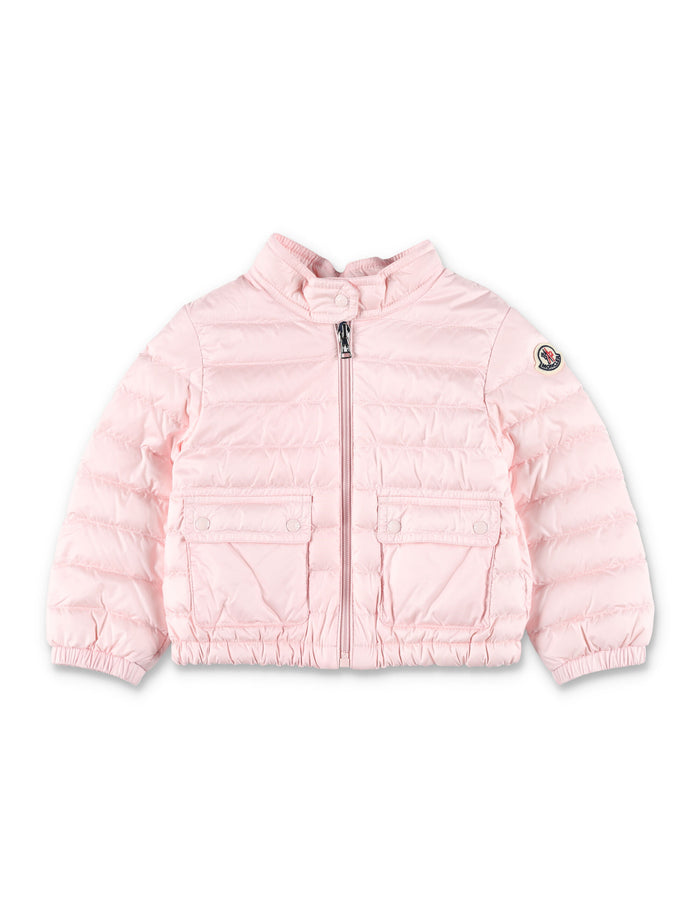 Moncler Lans girls down jacket Pink Polyamide Lining
