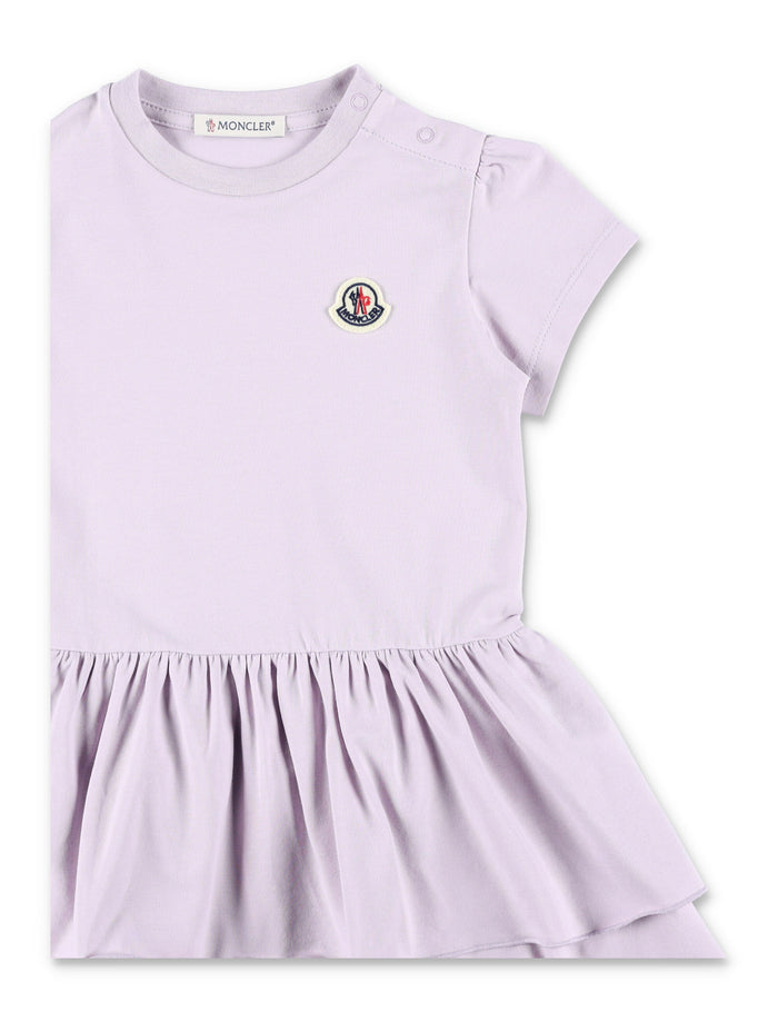 Moncler cotton jersey baby dress Lilla
