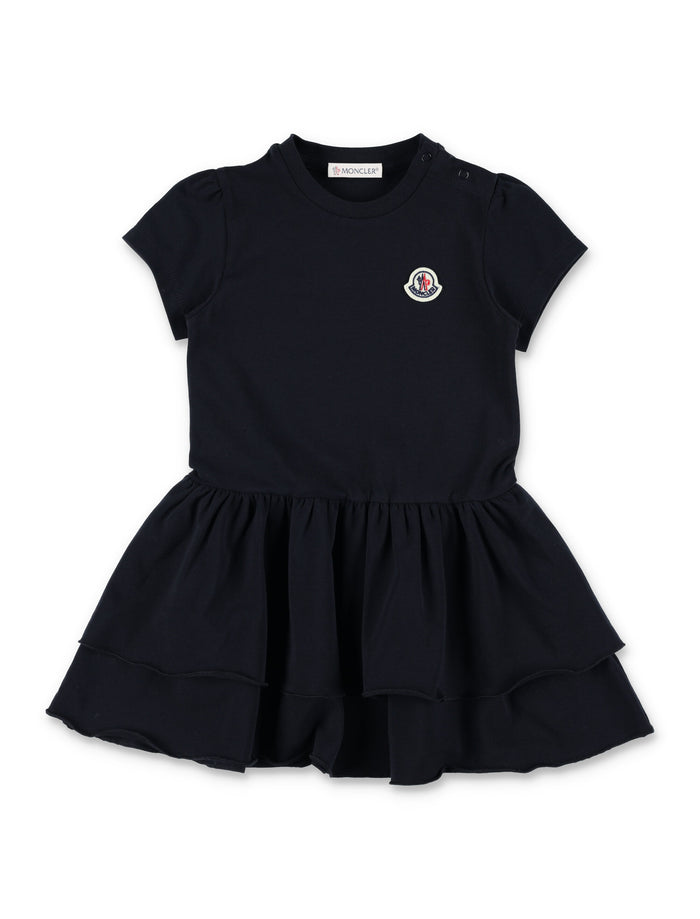 Moncler cotton jersey baby dress Navy