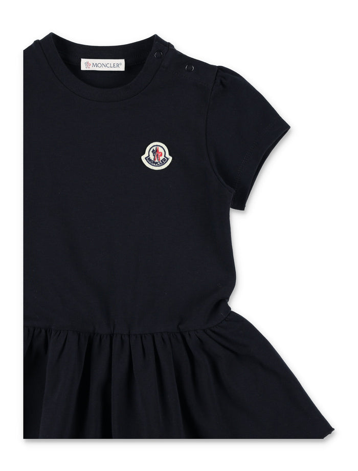 Moncler cotton jersey baby dress Navy
