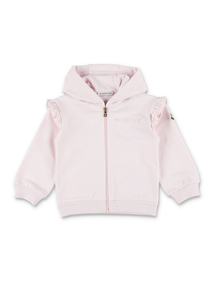 Moncler ruffle tracksuit set foe baby Rose Cotton