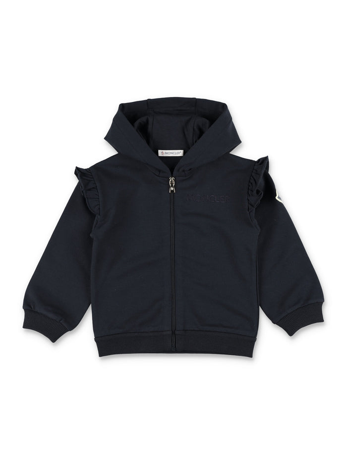 Moncler ruffle tracksuit set foe baby Navy Cotton