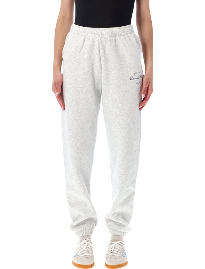 Sporty & Rich Beverly Hills Jogger Pants Heater Grey Cotton