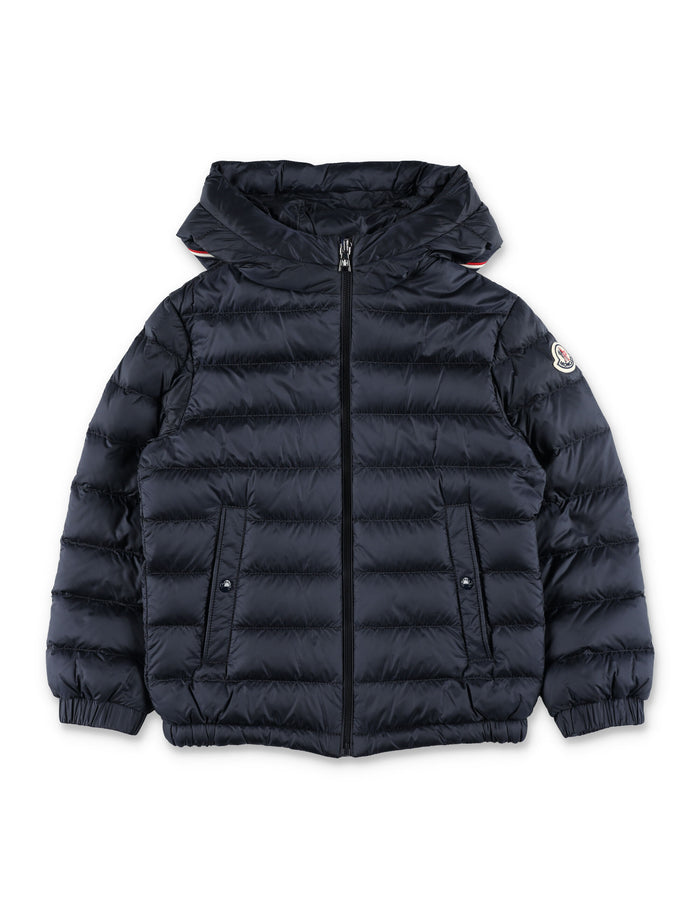 Moncler Dilar hooded down jacket for kids Navy Polyamide Lining