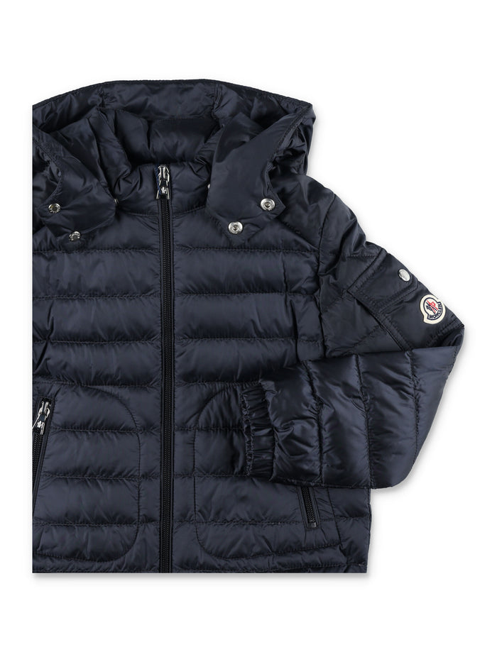 Moncler Lauros hooded down jacket for kids Navy Polyamide Lining
