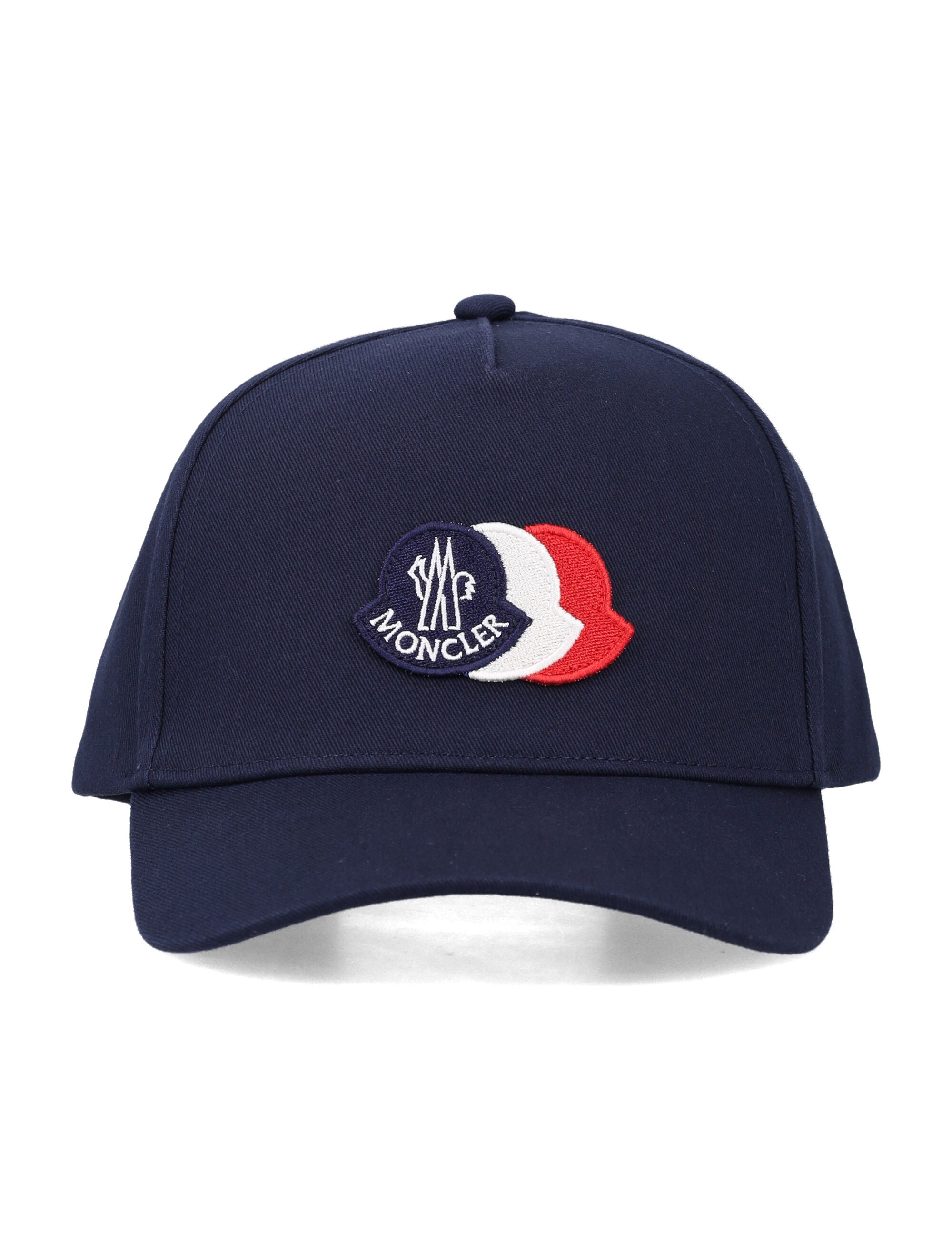Moncler Kids Logo Baseball Cap Navy Cotton Lining Hat