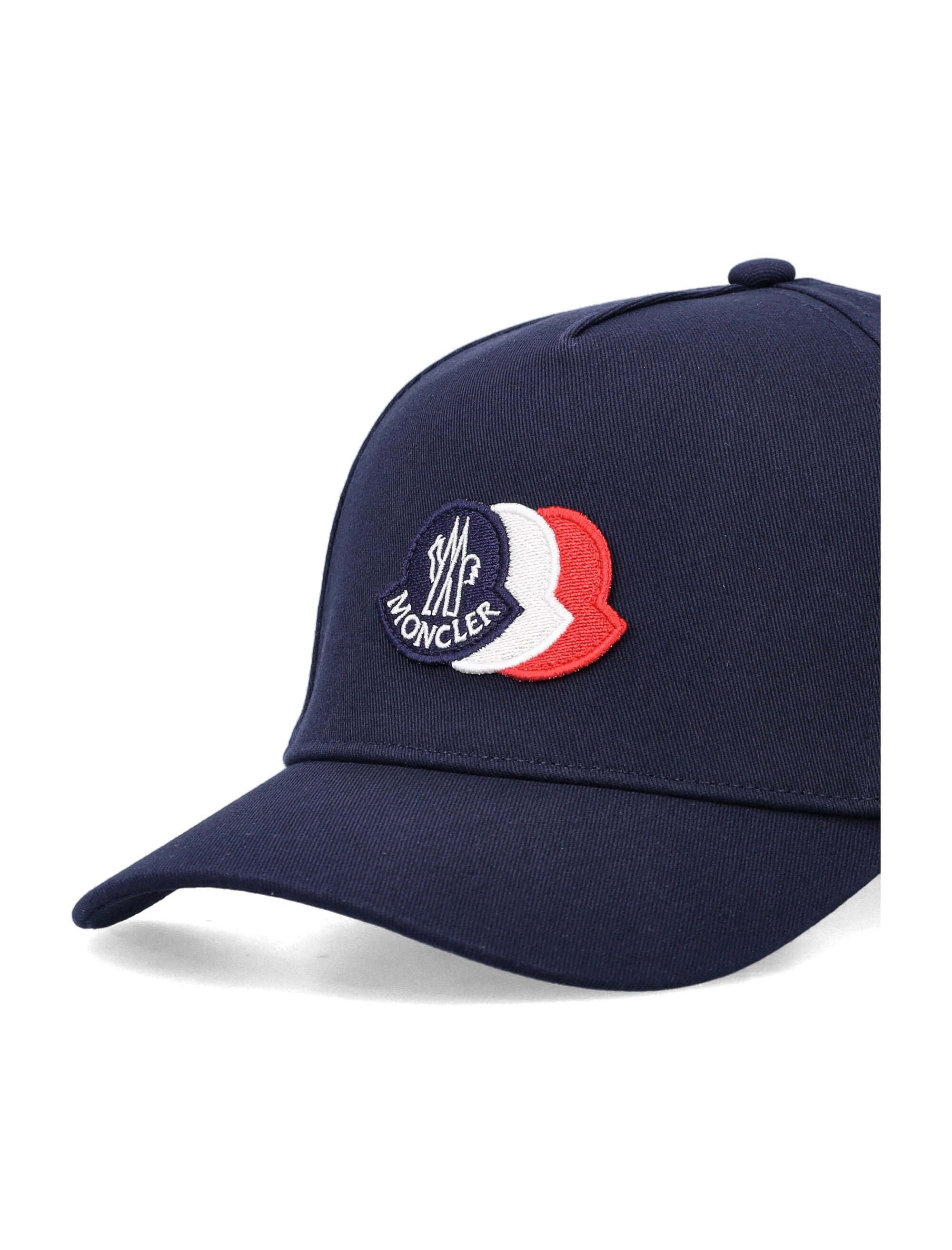 Moncler Kids Logo Baseball Cap Navy Cotton Lining Hat