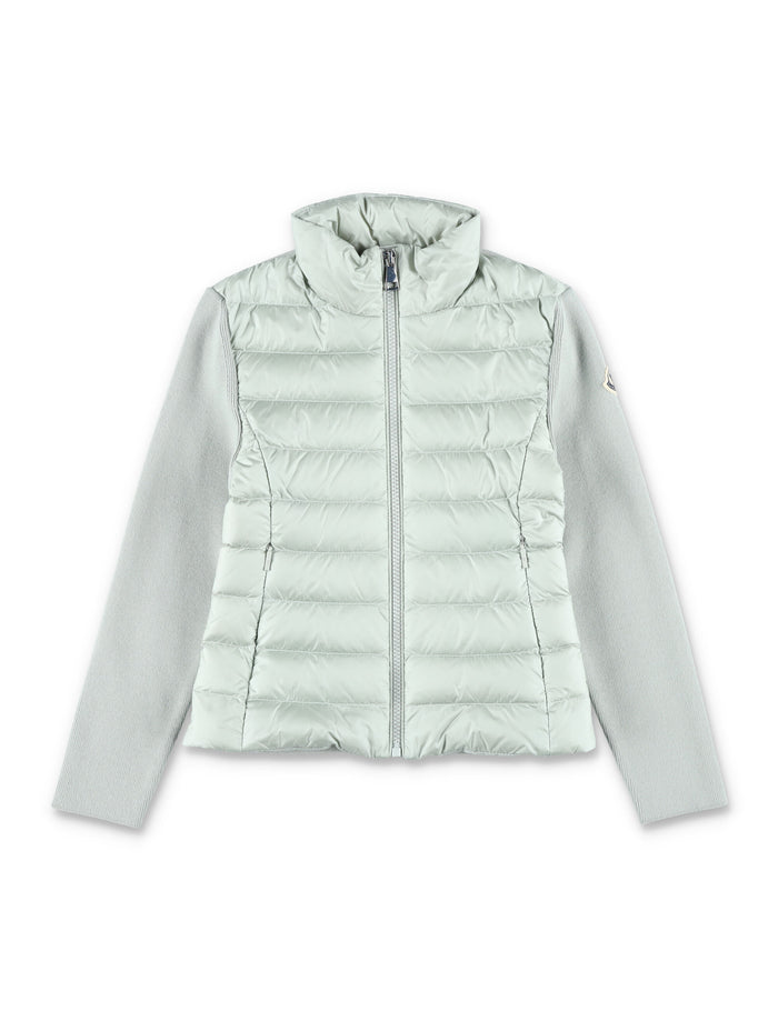 Moncler padded front wool cardigan for kids Green Polyamide