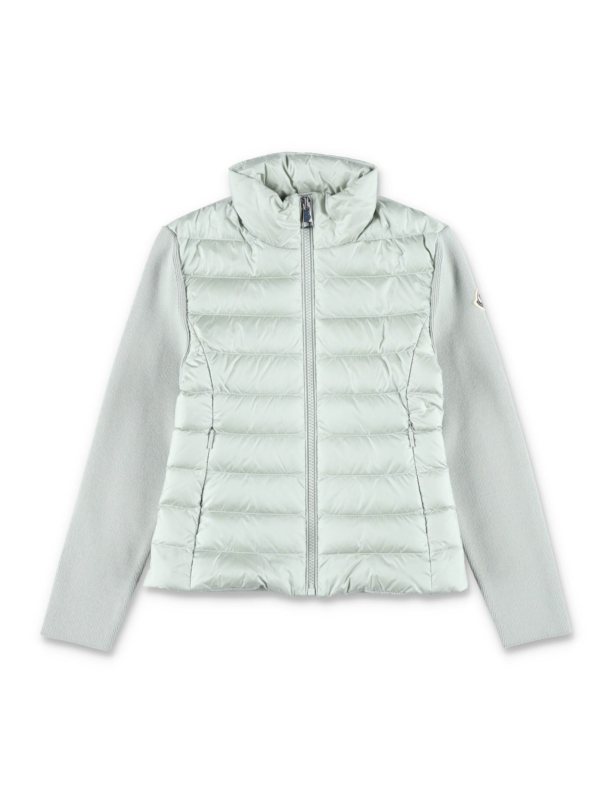 Moncler padded front wool cardigan for kids Green Polyamide