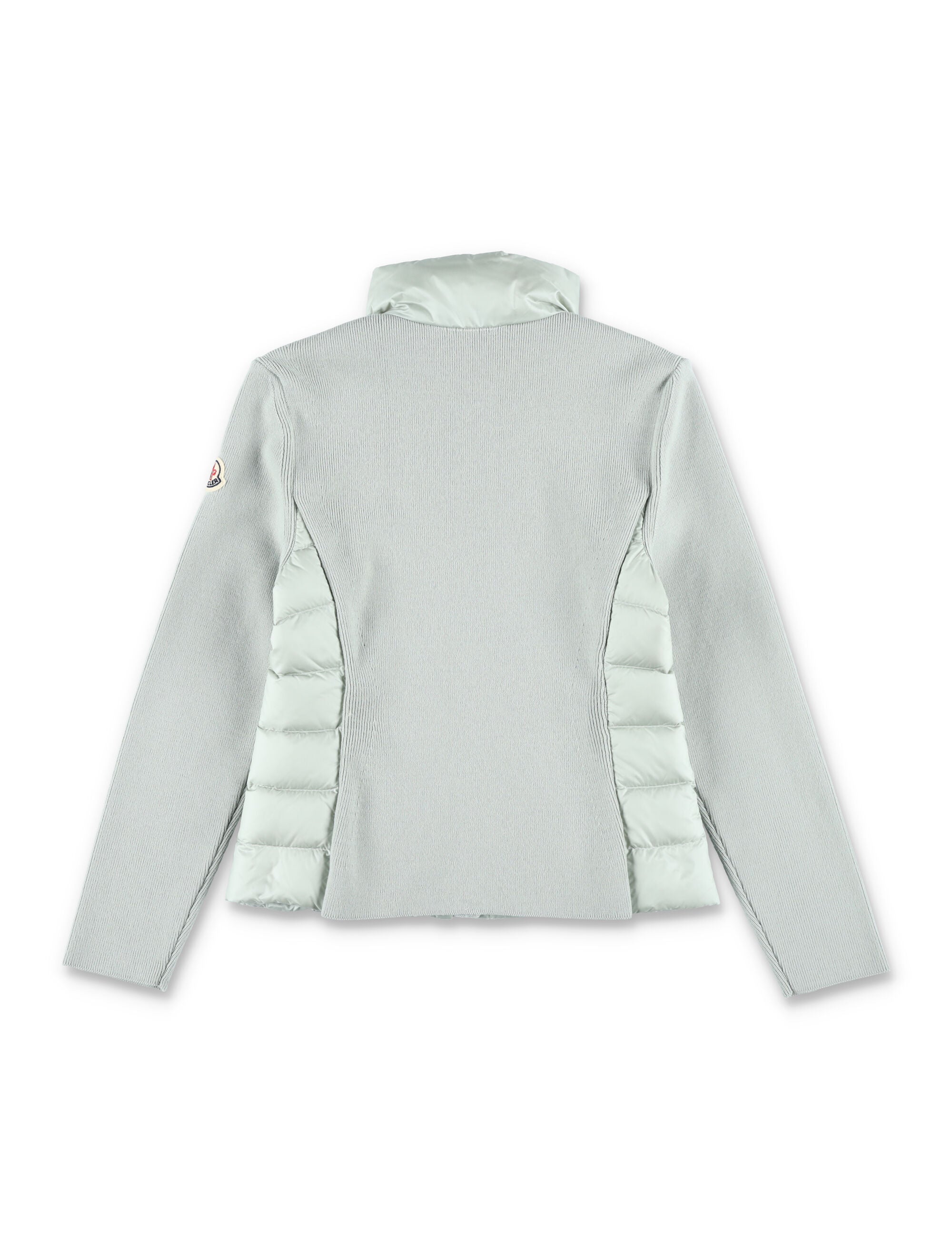 Moncler padded front wool cardigan for kids Green Polyamide