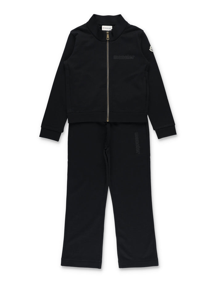 Moncler zip tracksuit set for kids Navy Cotton