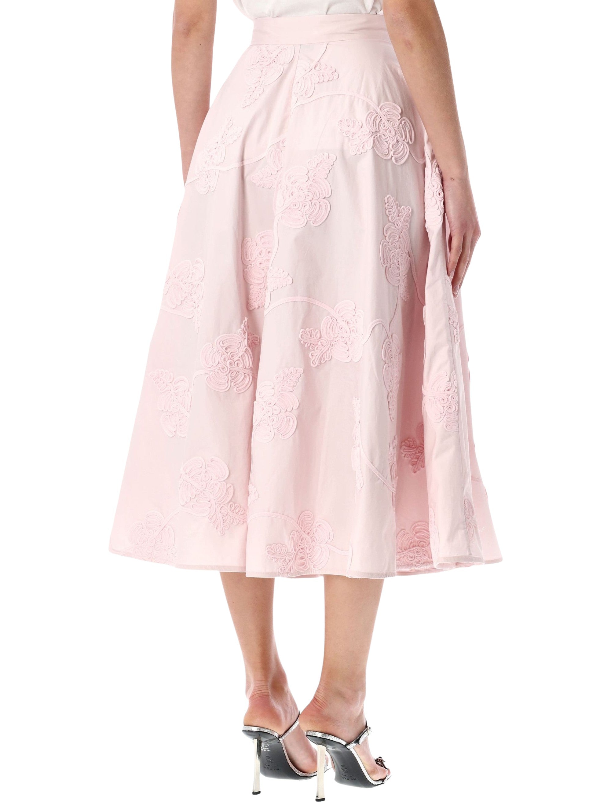 Rotate light pink floral maxi skirt Orchid Ice Cotton