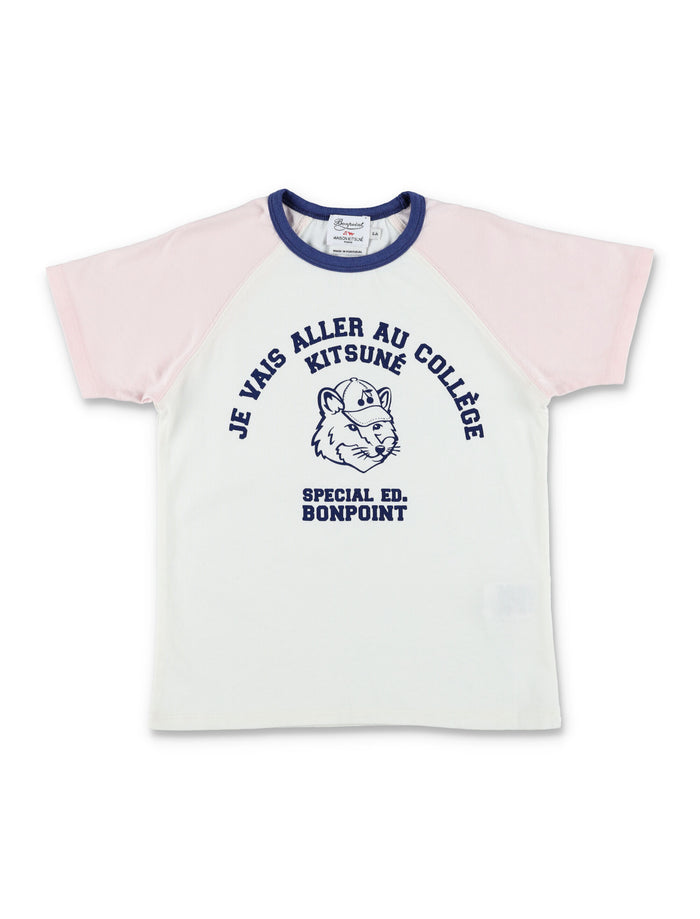 Bonpoint X Maison Kitsuné Lulu Kids T-Shirt White Organic Cotton