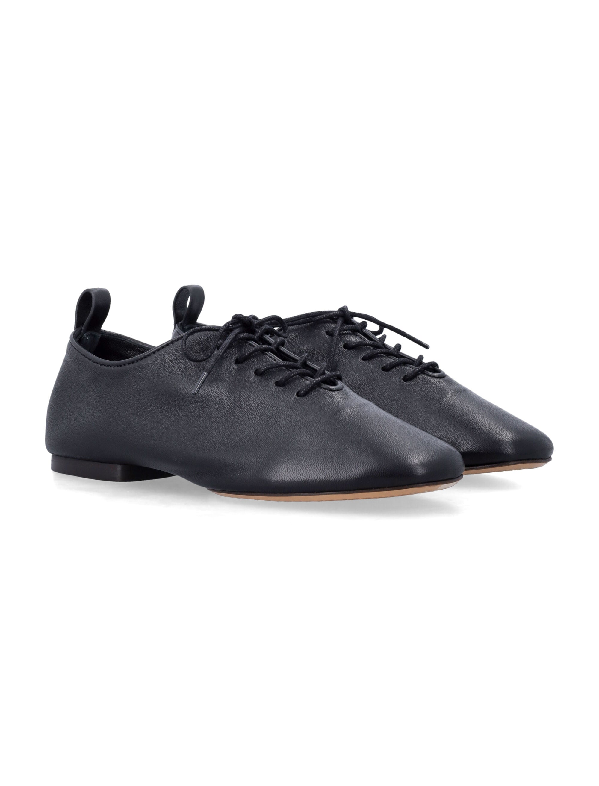 Soeur Orso soft lambskin lace-up derbies Black Lamb Leather Laced Shoes